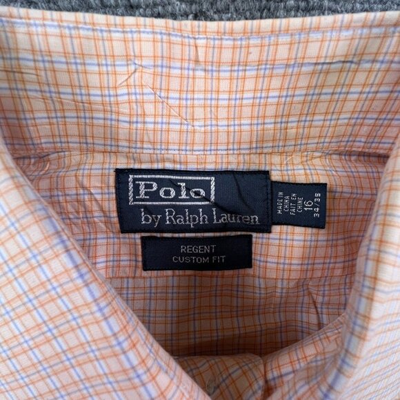 Polo Ralph Lauren Shirt Button Up Shirt Adult Cotton Regent Custom Fit 16 34/35 - Picture 5 of 9